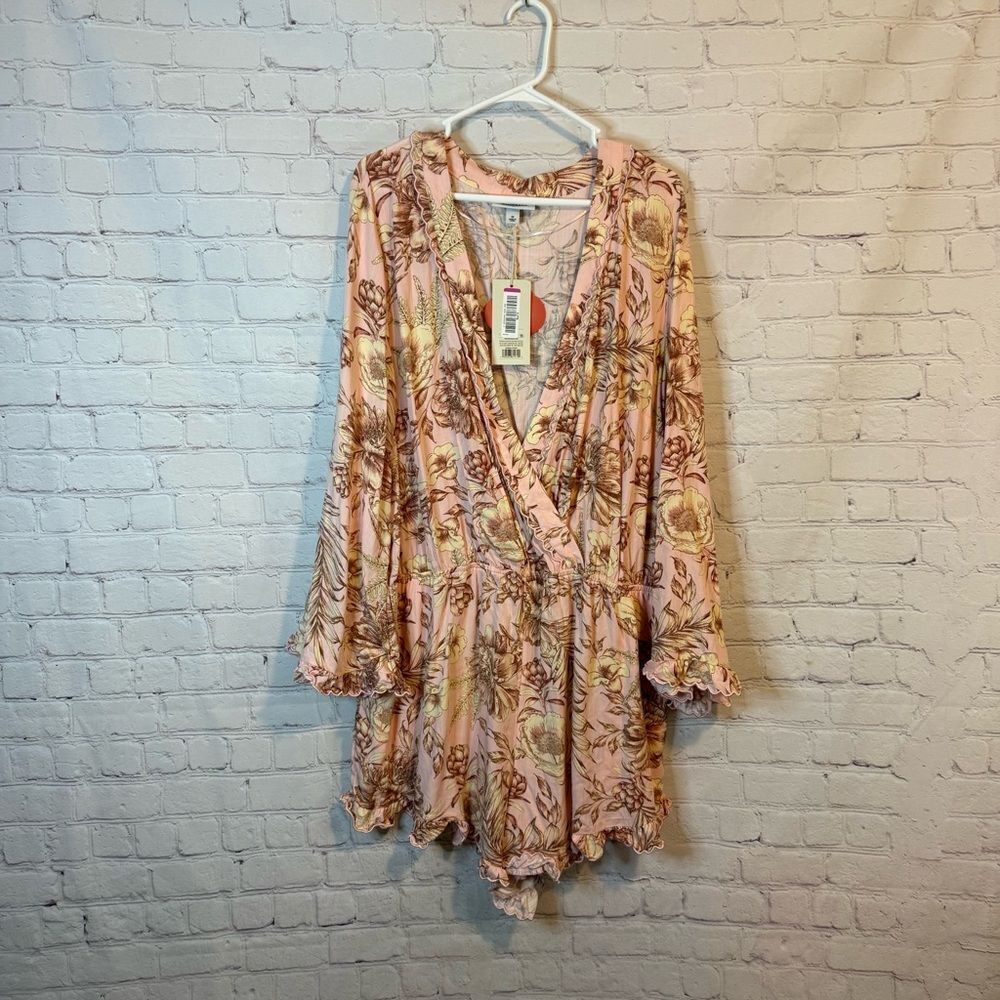 Floral Pink and Yellow Romper
